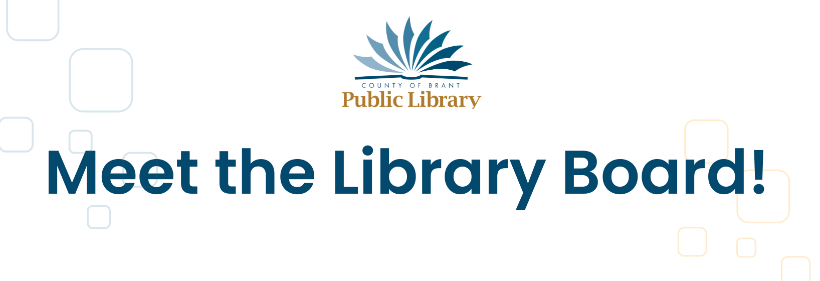 Graphic: Meet the Board with CBPL Library Logo