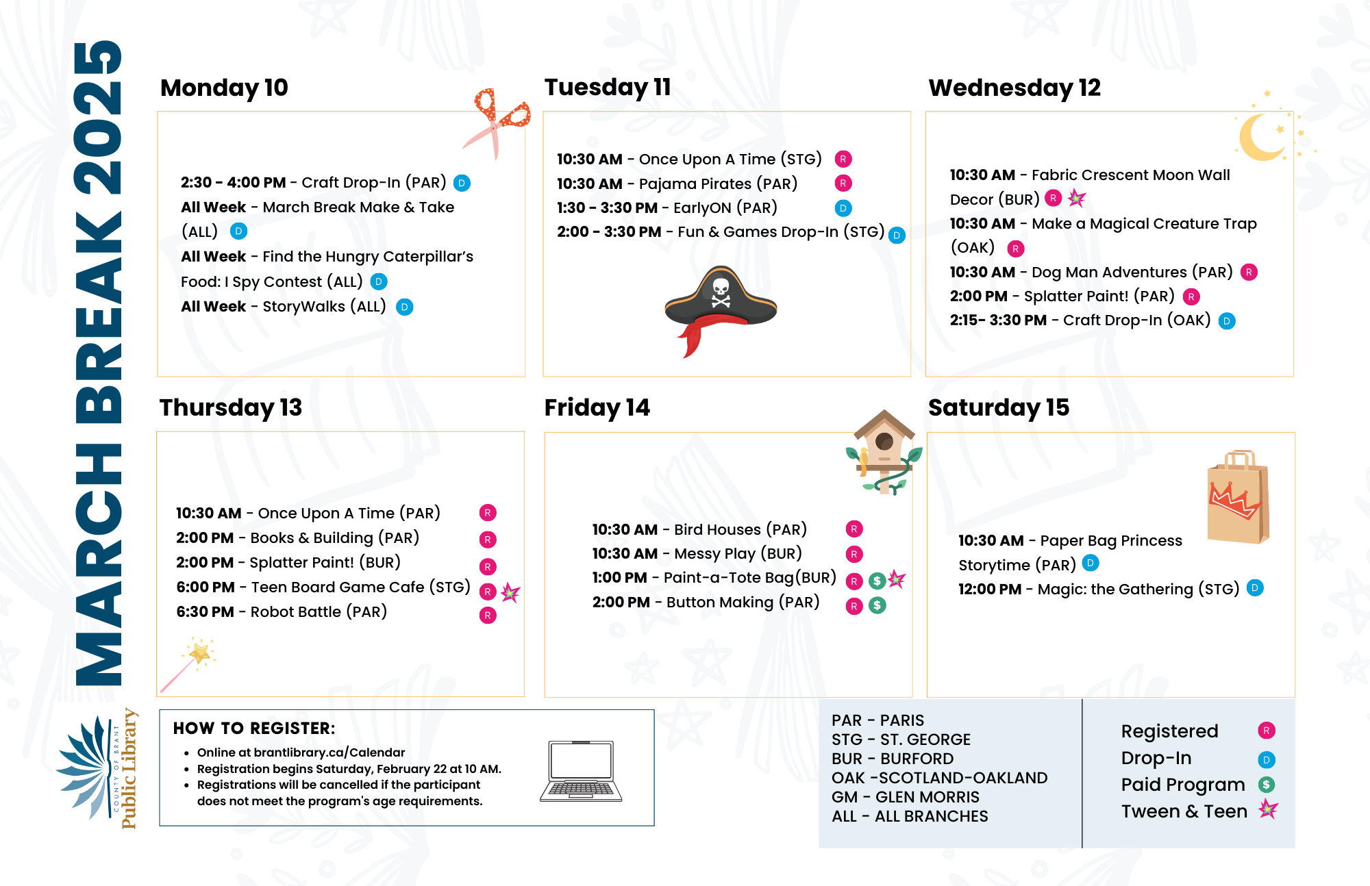 March BReak Calendar 2025