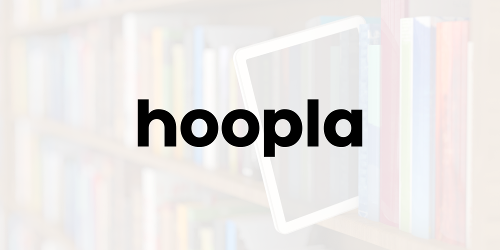 Text across graphic reads, "hoopla."