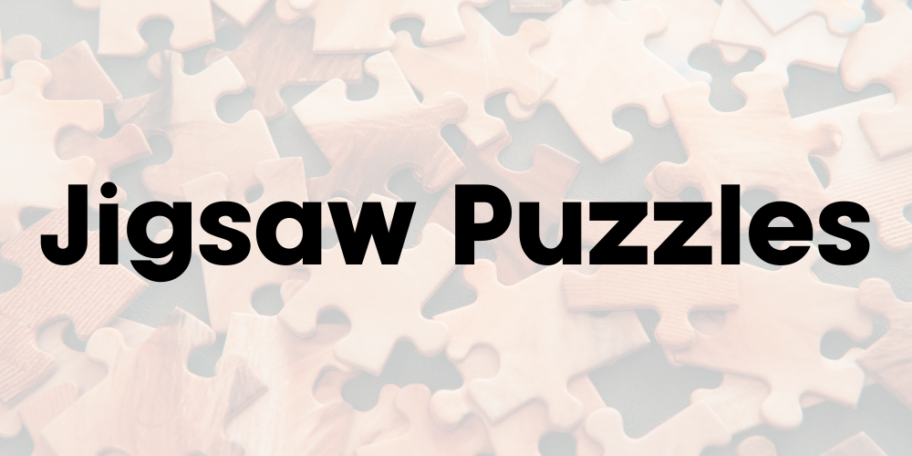 Text reads, "Jigsaw Puzzles."
