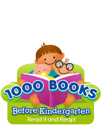 1000 Books Before Kindergarten logo with text above that reads, "Sign up today!"