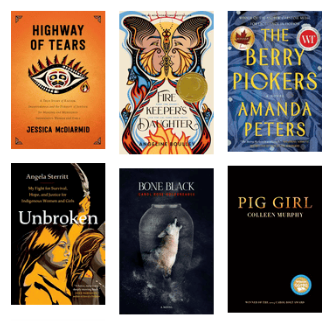 6 book covers of various Indigenous Authors