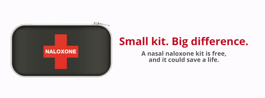 a black rectangular case with a red cross on the front.